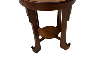 Art Deco Amsterdamse School Oak Side Table, 1920s